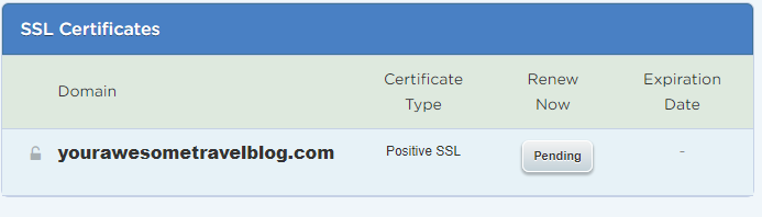HostGator Pending SSL