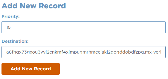 Verify Domain With MX Record