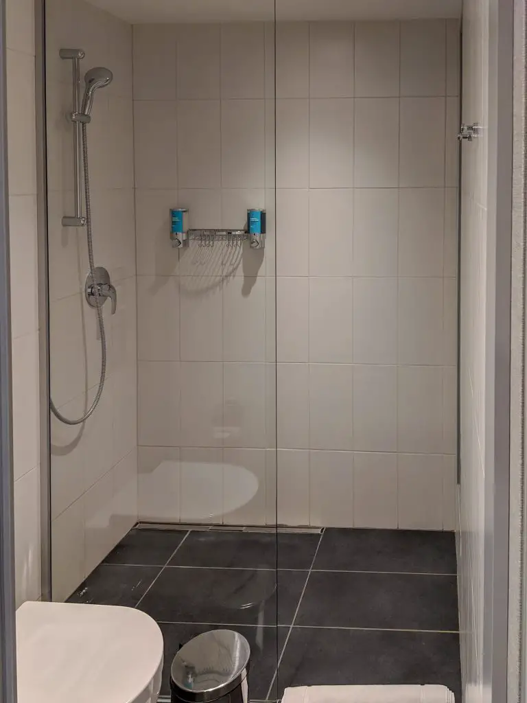 A typical European shower