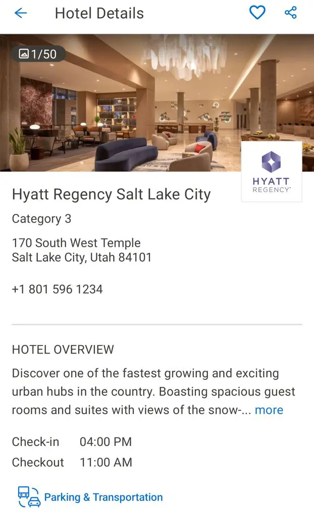 Booking Hyatt Regency Salt Lake